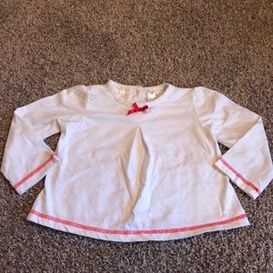 Beluga New York White Long sleeve Top red stitch